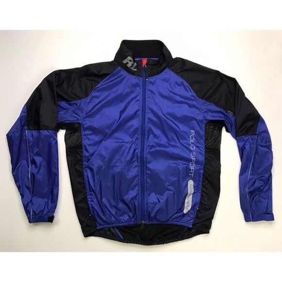 VINTAGE Polo Sport Ralph Lauren Technologies Lightweight Jacket Men Large Blue - Picture 1 of 12